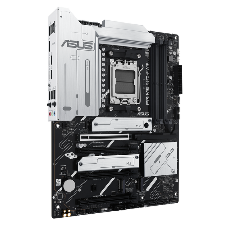 Asus prime x870-p Wi-Fi atx motherboard socket am5 AMD x870 ddr5 pcie 5.0 quad m.2 Wi-Fi 7 USB4 2.5GBe black-null