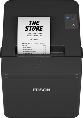 Epson tm-t20iv (101) c31cl47101 80mm thermal pos receipt printer 203dpi 250mm/s USB serial auto cutter black eu, Black, medium
