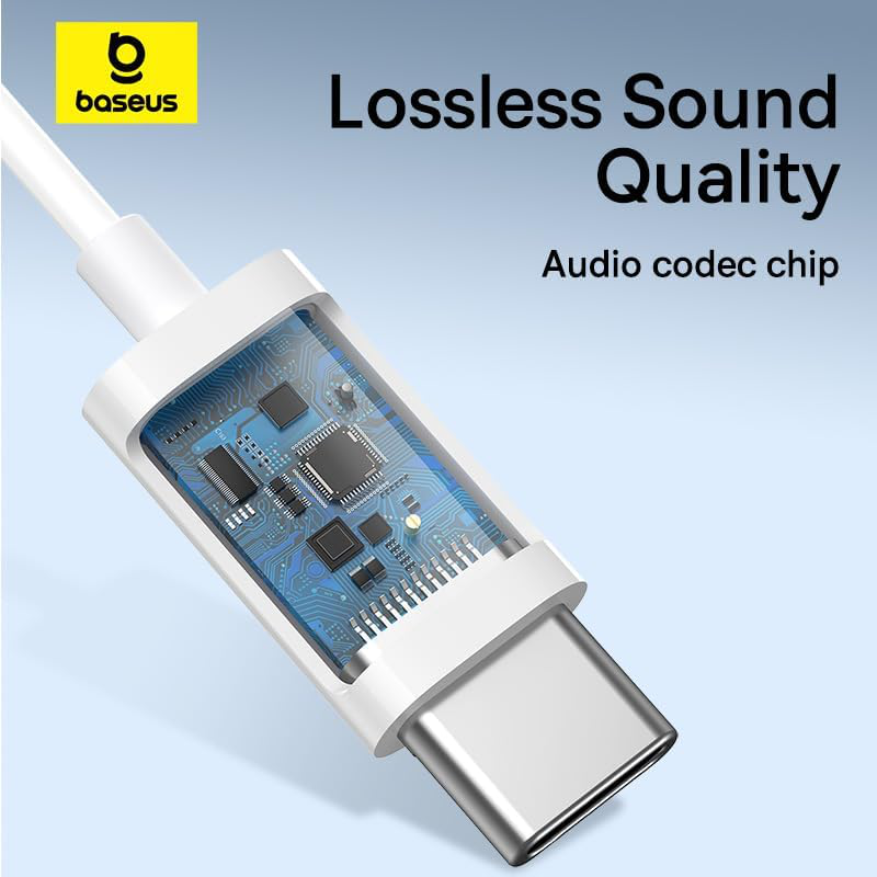 Baseus  earphones wired type c encok cz17 white, , medium-null