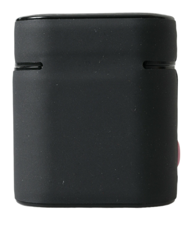 Black pink silicone embossed logo AirPods case-null