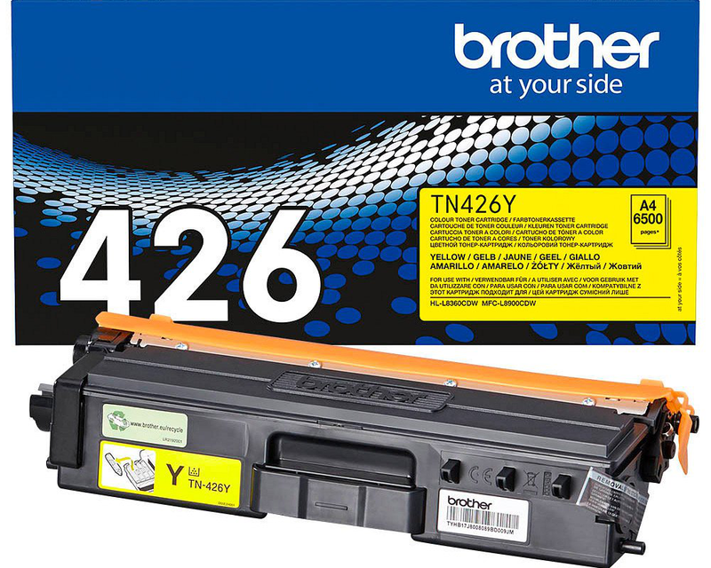 Brother tn426y yellow super jumbo toner cartridge 6,500 pages for hl-l8360cdw mfc-l8900cdw-null