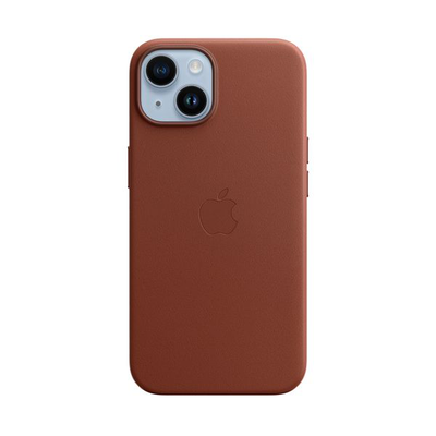 iPhone 14 leather case with MagSafe umber