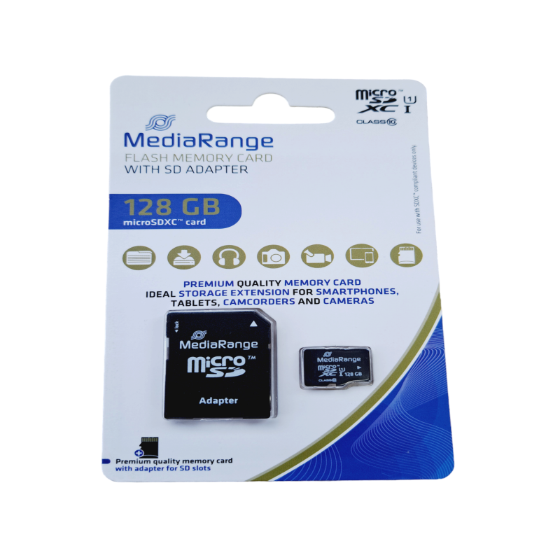 Mediarange micro sdhc card 32GB/64GB/128GB class 10 with sd adaptor-null
