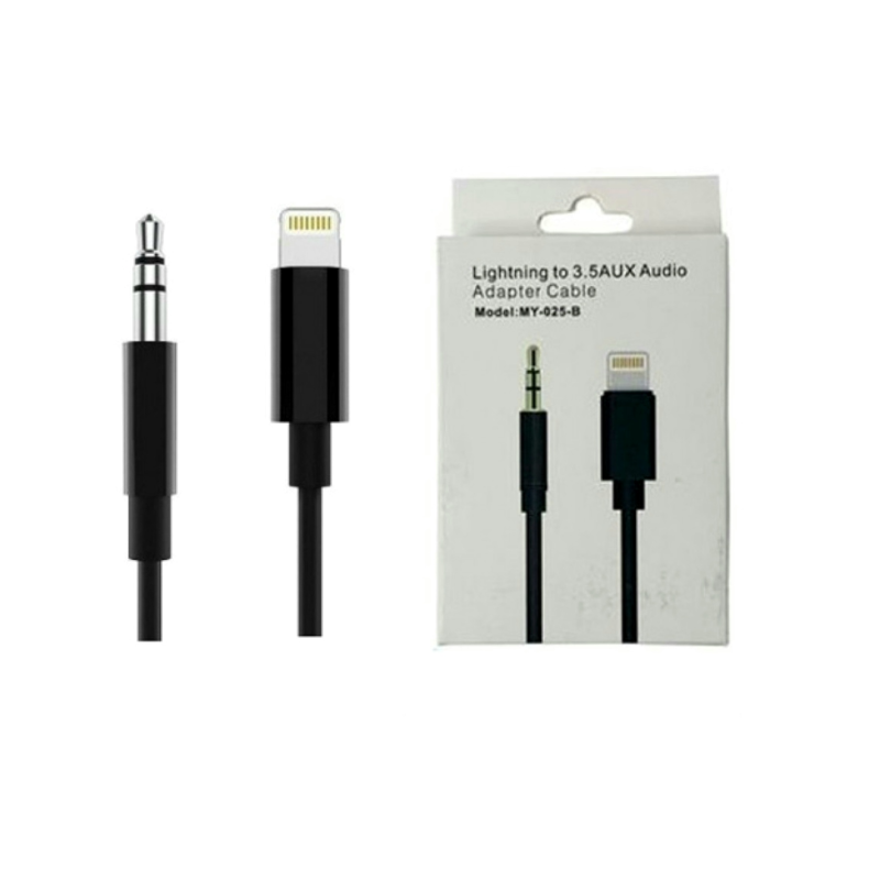 Lightning to 3.5mm aux audio black, , medium image number null
