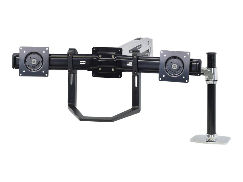 Ergotron 97-783 dual monitor and handle kit for 2 screens 17-24" conversion mount black-null