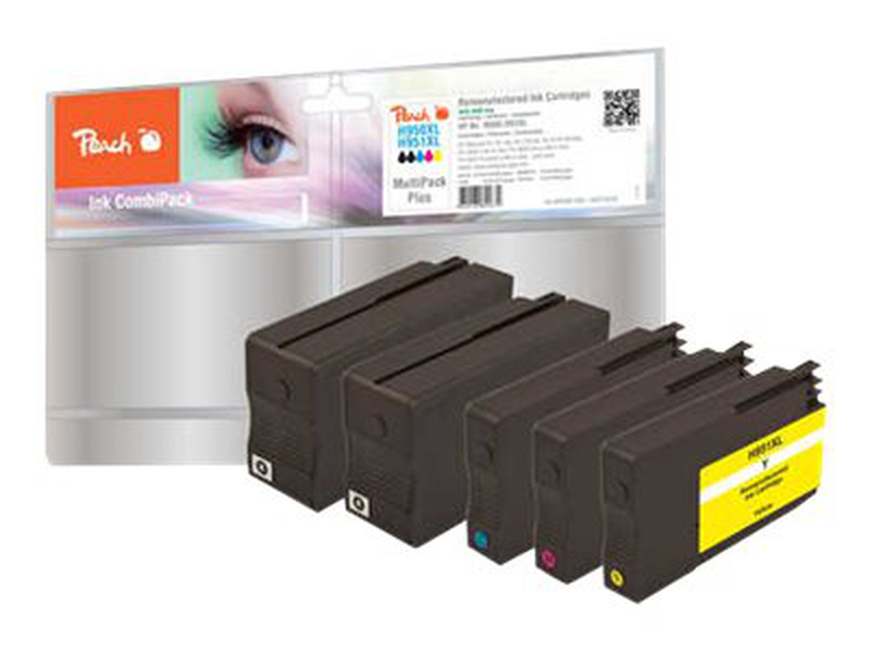 Peach spar pack plus - 5-pack - xl capacity - black, yellow, cyan, magenta - compatible - ink cartridge - for hp officejet pro 251, 276, 8100, 8600, 8600 n911, 8610, 8615, 8616, 8620, 8625, 8630, 8640, , medium-null