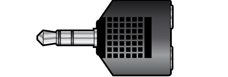 Qtx 3.5mm plug to 2x3.5mm sockets 759.307uk, , medium-null