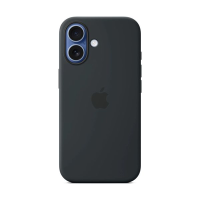 iPhone 17 silicone case with MagSafe black, Black, medium