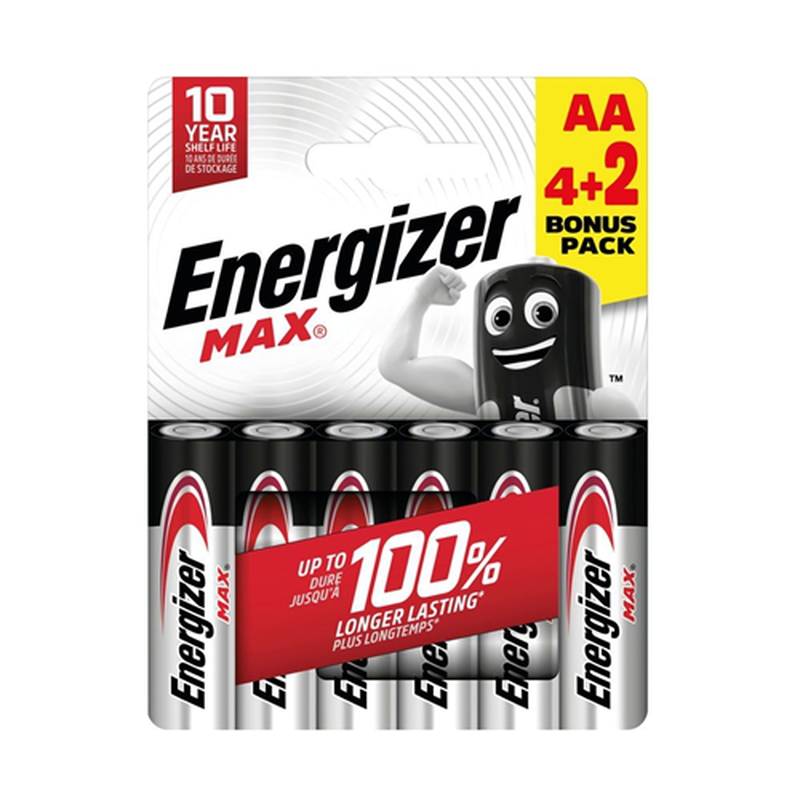 Energizer max 6aa 4+2&epsilon;&lambda;&epsilon;&upsilon;&theta;&epsilon;&rho;&omicron;(6ps), , medium-null