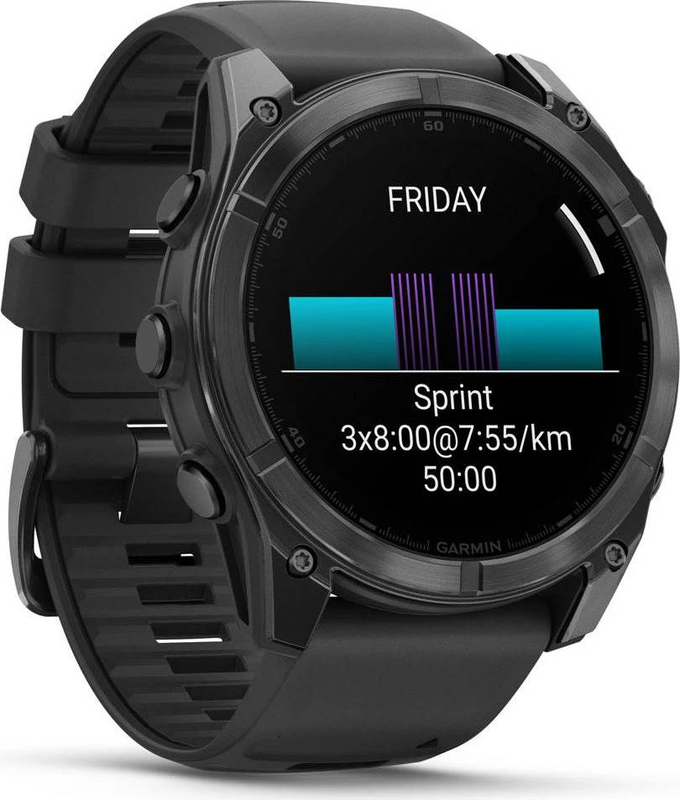 Garmin fenix 8 010-02905-00 51mm amOLED multisport GPS smartwatch maps multi-band dive flashlight slate grey-null