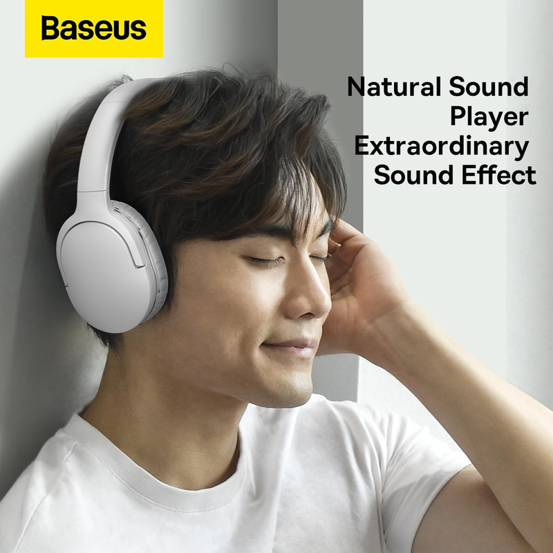 Baseus encok d02 pro v2 over ear wireless headphones bluetooth with 50 operating hrs white, , medium-null