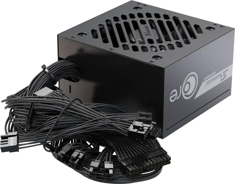 Seasonic core gc-850 850w atx 3.1 psu 80+ gold non-modular 12v-2x6 pcie 5.1 japanese capacitors black-null