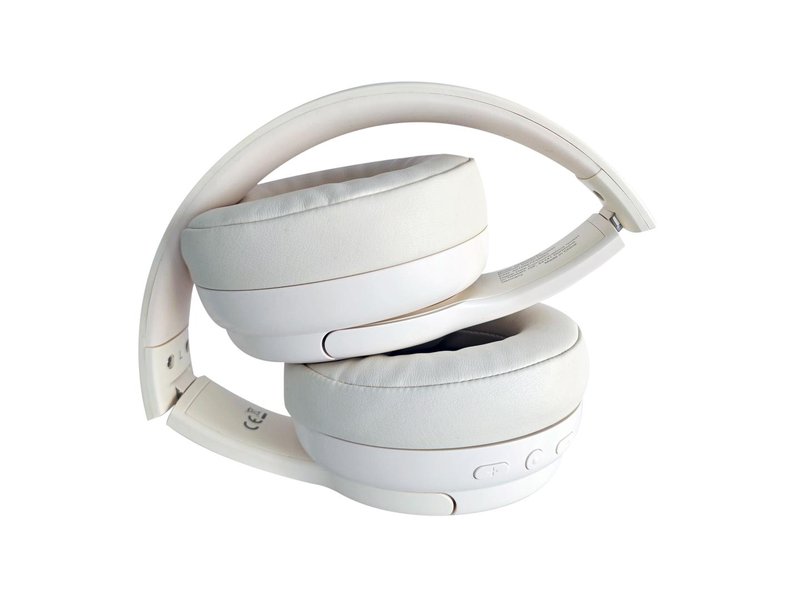 Conceptronic parris03c bluetooth stereo headphones over-ear 30h foldable built-in mic 3.5mm cream-null