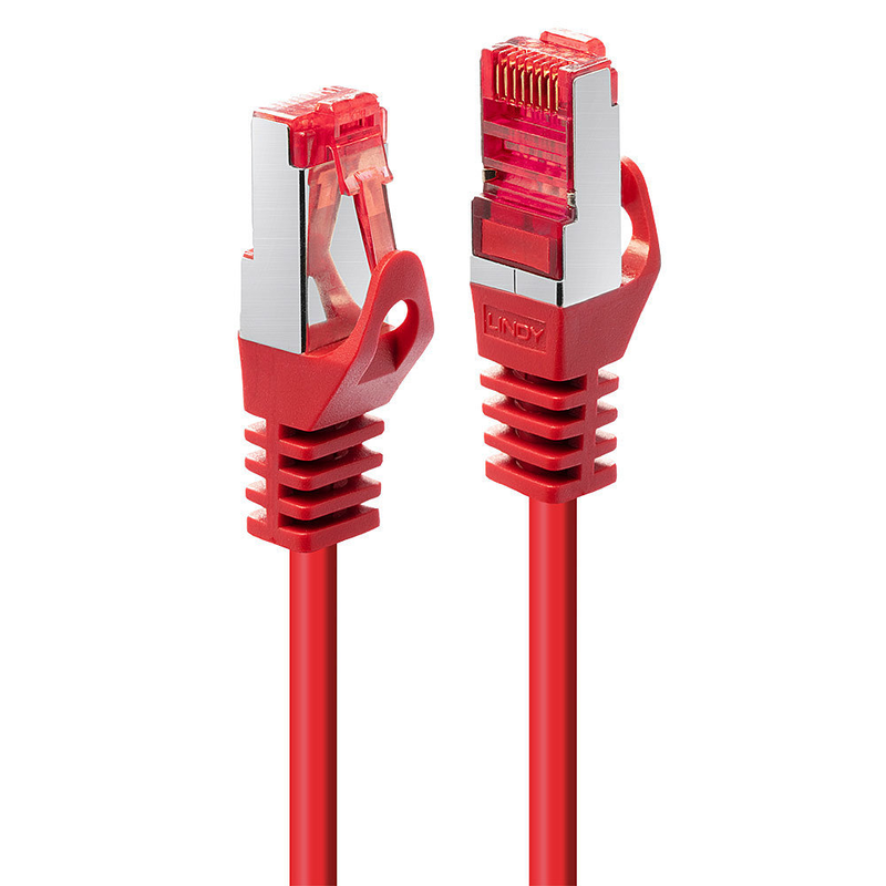 Lindy basic - patch cable - rj-45 (m) to rj-45 (m) - 1 m - sftp, pimf - cat 6 - molded, snagless, stranded - red-null