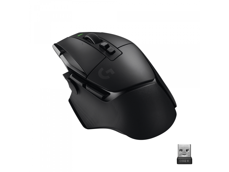 Logitech g g502 x lightspeed - mouse - optical - 8 buttons - wireless - 2.4 GHz - USB logitech lightspeed receiver - black-null