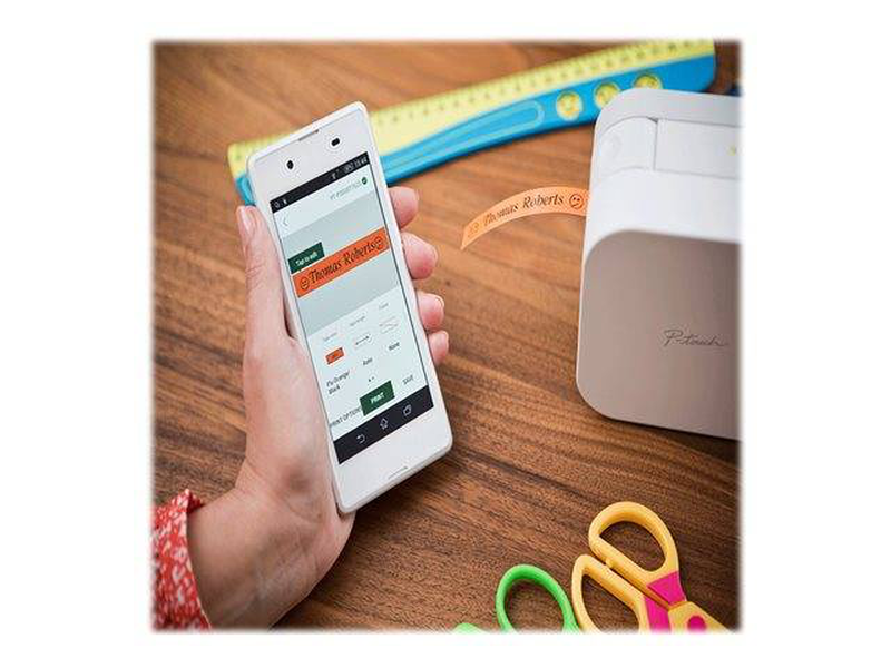 Brother p-touch cube pt-p300bt label printer | bluetooth | tze 12mm | white, , medium-null