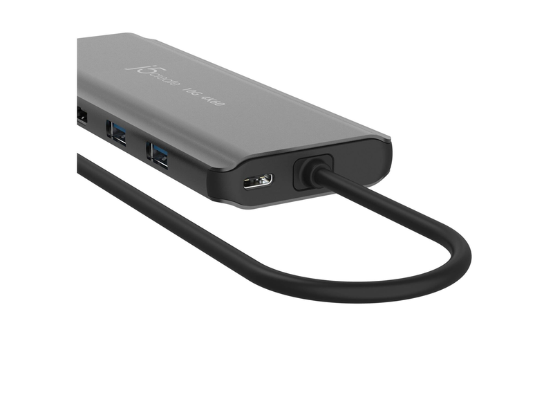 J5create jcd398 USB-c dual 4k HDMI mini dock 7-in-1 4k 60hz gigabit ethernet 2x USB 10GBps 100w pd space grey-null