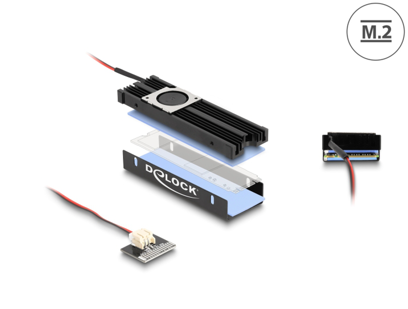 Delock / solid state drive heatsink / sata / black, , medium-null