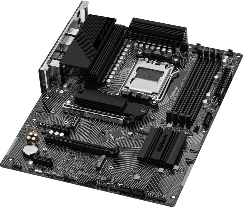 Asrock b650 pg lightning am5 atx motherboard pcie 5.0 m.2 2.5G lan, , medium-null