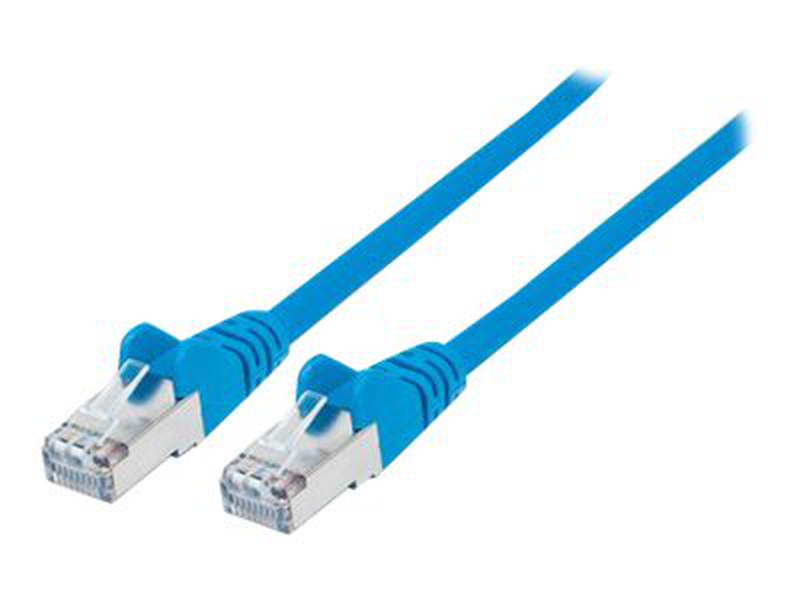 Intellinet network patch cable, cat6, 10m, blue, copper, s/ftp, lsoh / lszh, pvc, rj45, gold plated contacts, snagless, booted, polybag - patch cable - rj-45 (m) to rj-45 (m) - 10 m - sftp, pimf - cat 6 - halogen-free, molded, stranded - blue-null