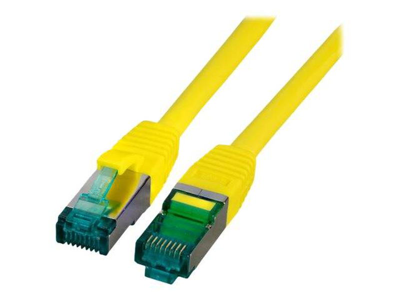Efb-elektronik / patch cable / rj-45 (m) to rj-45 (m) / 50 cm / 6 mm / s/ftp / cat 6a / halogen-free, molded, snagless, silicone-free / yellow-null