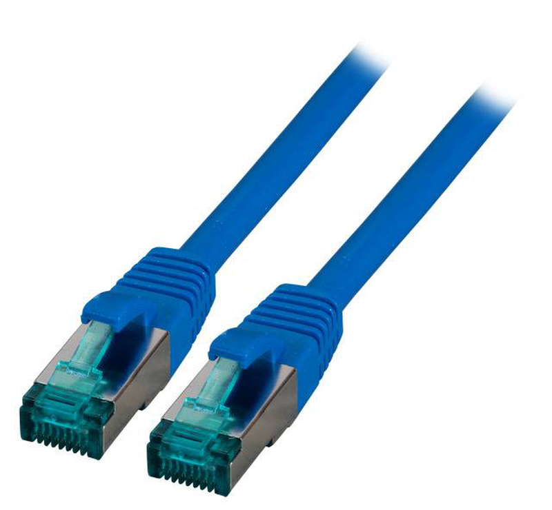 Efb-elektronik / patch cable / rj-45 (m) to rj-45 (m) / 20 m / 6 mm / sftp / cat 6a / ieee 802.3af/ieee 802.3at/ieee 802.3bt / halogen-free, molded, snagless, silicone-free / blue-null