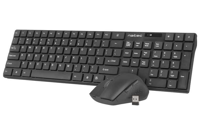 Natec stingray wireless keyboard & mouse combo black, , medium-null