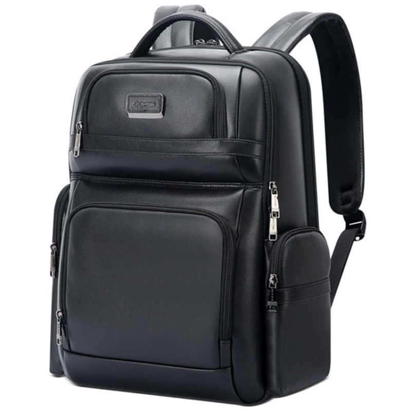 Bopai vanquish leather business laptop backpack, , medium-null