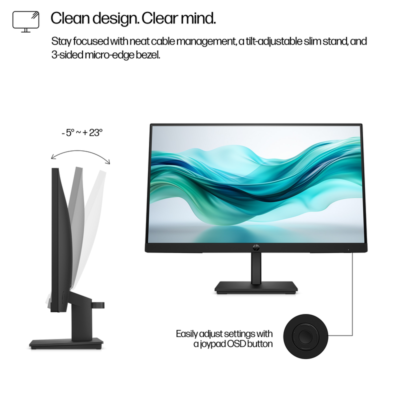 Hewlett packard series 3 pro 322pf 21.5" monitor ips 100hz 1920x1080, , medium-null
