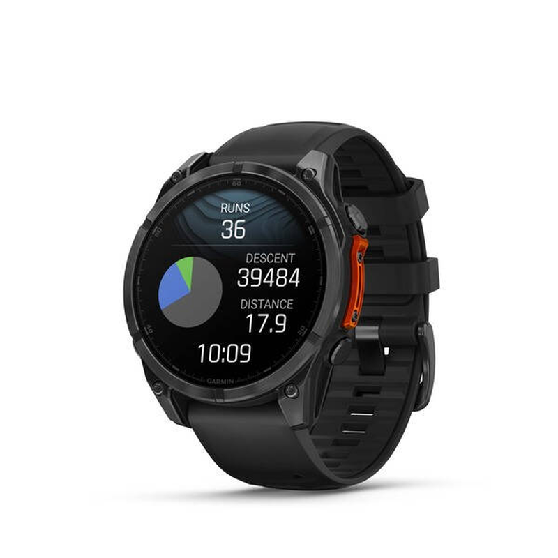 Garmin fenix 8 / 47 mm / slate grey / sport watch with band / silicone / black / wrist size: 125-208 mm / display 1.4" / 32GB / bluetooth, Wi-Fi, ant+ / 80 g, , medium-null