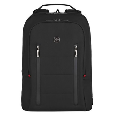 Wenger, city traveler, carry-on 16" laptop backpack w/ 12" tablet pocket, black, , medium