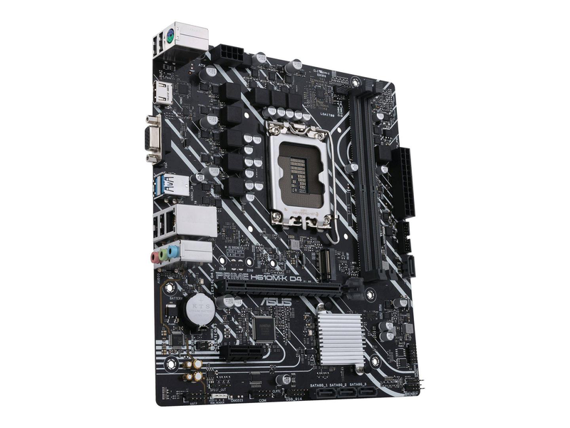 Asus prime h610m-k d4 micro-atx motherboard lga 1700 intel h610 ddr4 pcie 4.0 m.2 HDMI vga gbe lan black-null
