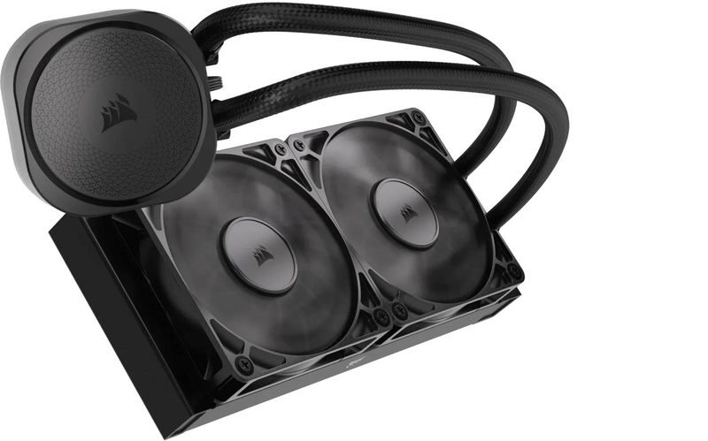 Corsair nautilus 240 rs black 240mm aio liquid CPU cooler dual rs120 fans copper base zero rpm mode-null