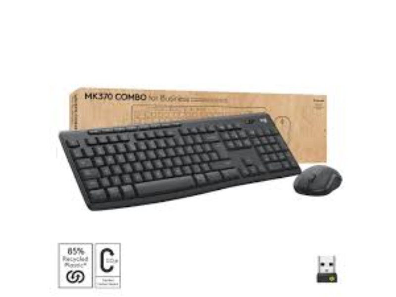 Logitech wireless/bluetooth silent keyboard & mouse mk370 us (920-012077), , medium-null