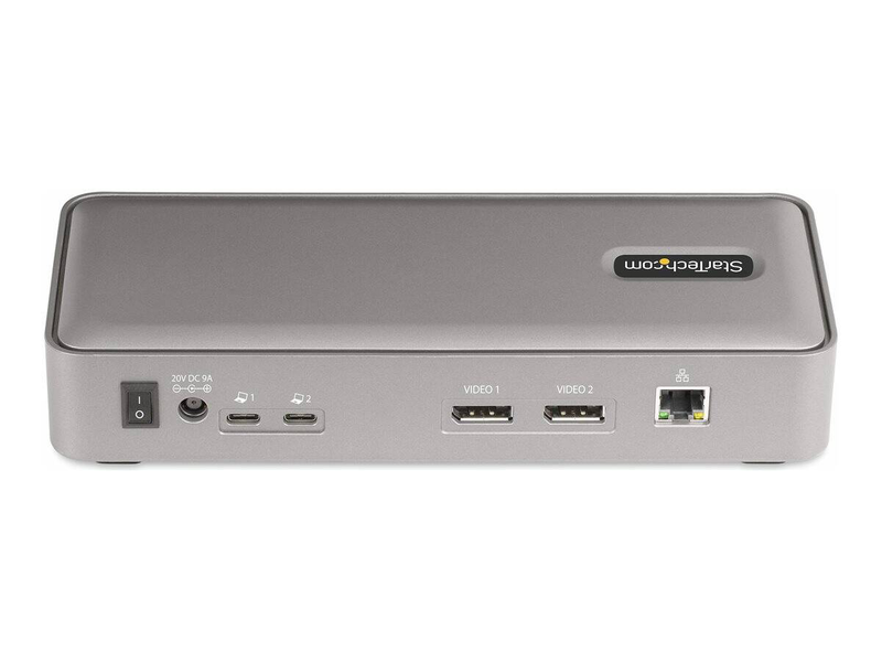 Startech dual-laptop USB-c kvm docking station 129ue, dual 4k60 displayport, 5-port USB, gbe, 90w/45w pd-null
