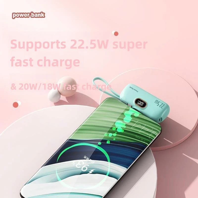 Fast charge 22.5w mini power bank 5000mAh &ndash; compact &mu;έ&gamma;&epsilon;&theta;&omicron;&sigmaf; & &epsilon;&nu;&sigma;&omega;&mu;&alpha;&tau;&omega;&mu;έ&nu;&omicron; &kappa;&alpha;&lambda;ώ&delta;&iota;&omicron; | iPhone & Type-C-null