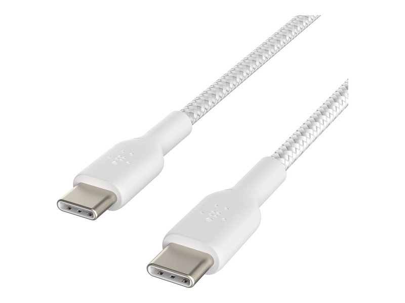 Belkin boost charge / USB cable / 24 pin USB-c (m) to 24 pin USB-c (m) / USB 2.0 / 3 a / 1 m / USB power delivery (60w) / white (pack of 2), , medium-null