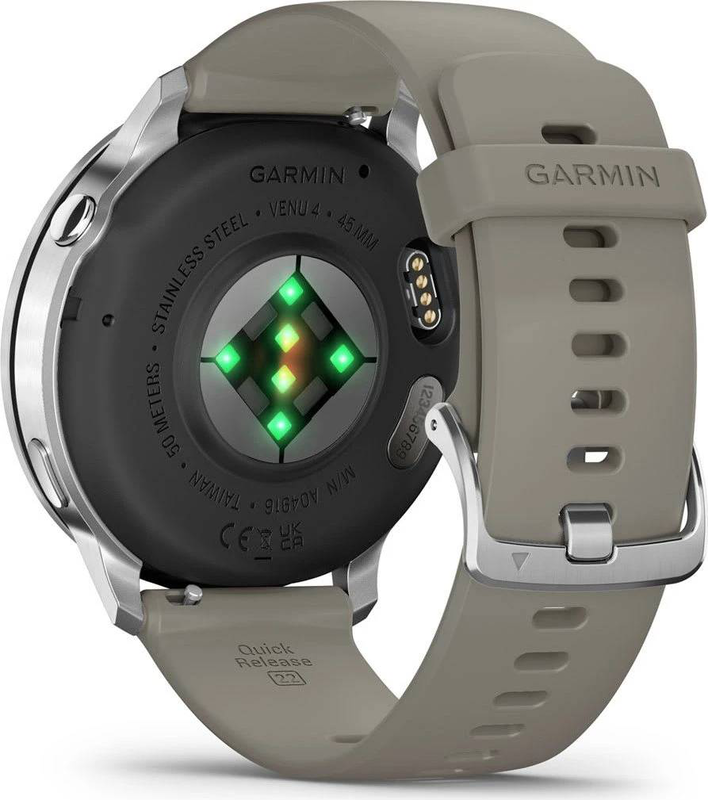 Garmin venu 4 010-03014-01 45mm health fitness GPS smartwatch 1.4" amOLED ecg flashlight 5 atm silver-null
