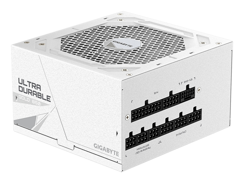 Gigabyte ud850gm pg5 v2 ice 850w atx 3.1 psu 80+ gold fully modular pcie 5.1 native 12v-2x6 white-null
