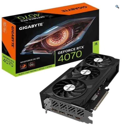 RTX 4070 12GB windforce oc ggdr6x 3fan gddr6x graphic card gigabyte