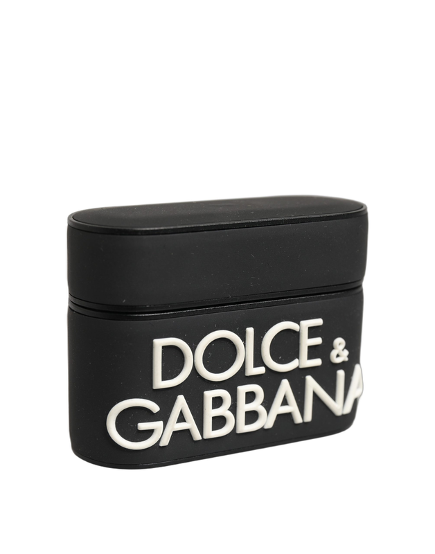Case black pvc embossed logo flip holder women AirPods-null