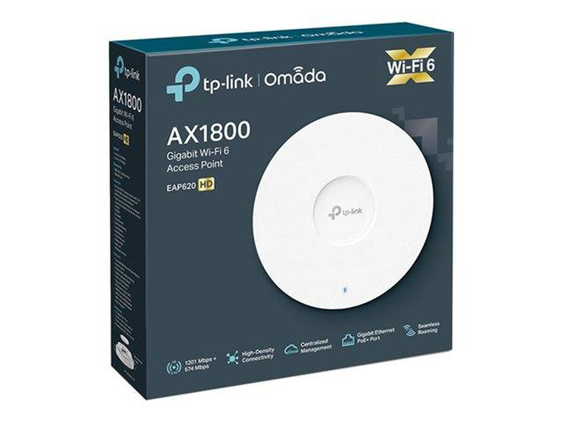 Tp-link omada eap620 HD Wi-Fi 6 access point ax1800 dual-band 2x2 gigabit poe+ high-density ceiling omada sdn-null