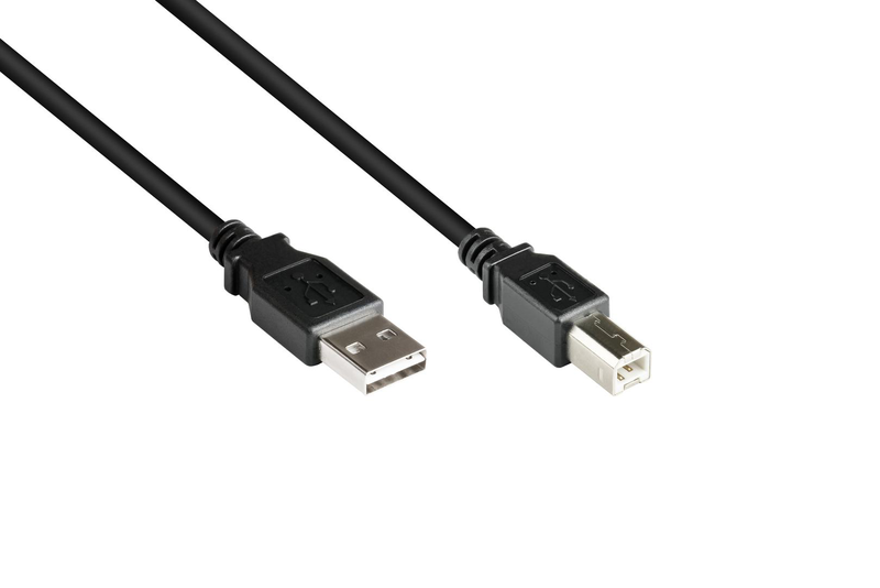 Good connections / USB cable / USB (m) to USB type b (m) / USB 2.0 / 3 m / black-null