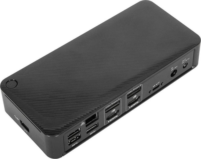 Targus dock182euz USB-c universal dv4k displaylink docking station dual 4k60 2x HDMI 2x displayport gigabit lan 100w pd-null