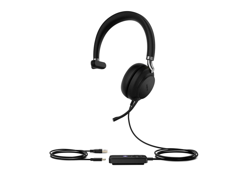 Yealink uh38 mono teams on-ear USB-a wired headset with bluetooth dual-connect busylight noise-cancelling mic black-null