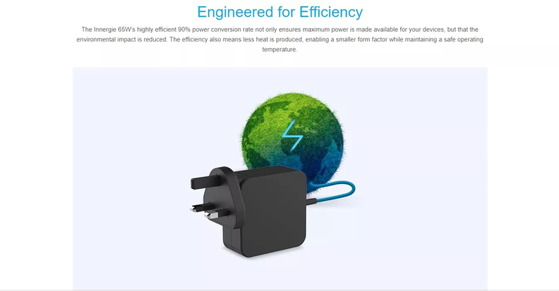 Innergie 65u laptop power adapter 65w uk, , medium-null