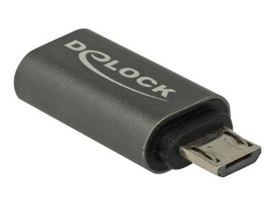 Delock / USB adapter / USB-c (f) to micro-USB type b (m) / USB 3.1 Gen 1 / 2.8 cm / antracite, , medium