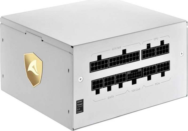 Sharkoon rebel p20 1200w atx 3.1 psu 80+ gold cybenetics platinum fully modular pcie 5.1 12v-2x6 white-null