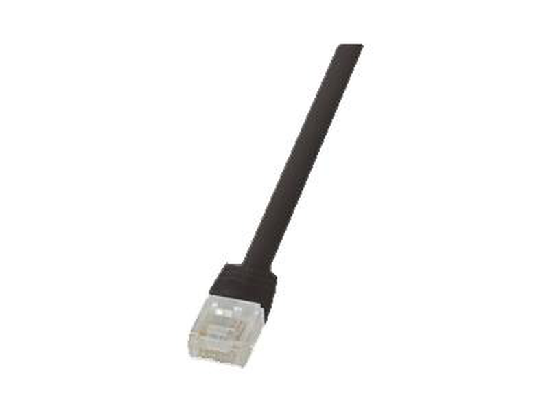 Logilink slimline / patch cable / rj-45 (m) to rj-45 (m) / 5 m / utp / cat 6 / flat / black-null