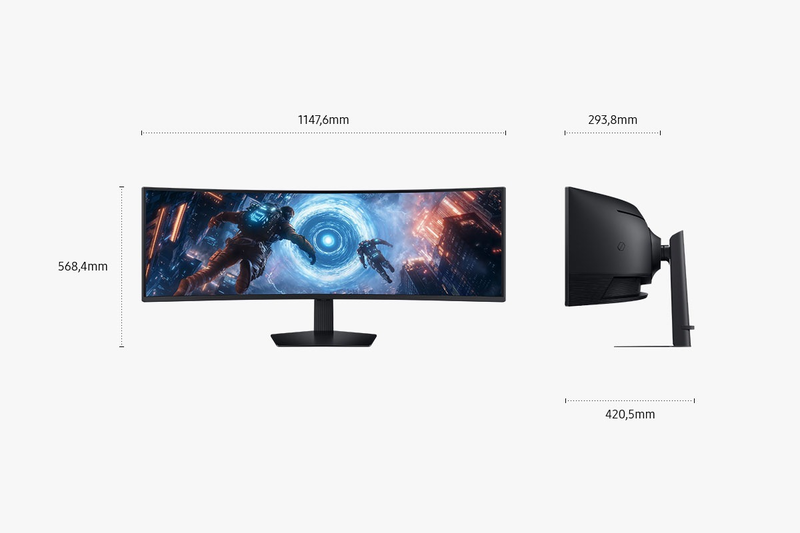Samsung odyssey g9 g91f 49" monitor curved 144hz hdr 5120x1440-null